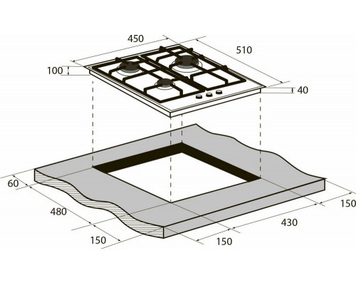 Варочная поверхность ZUGEL ZGH451B черная