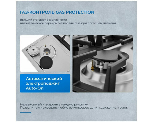 Варочная поверхность ZUGEL ZGH451X стальная