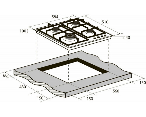 Варочная поверхность ZUGEL ZGH601W белая