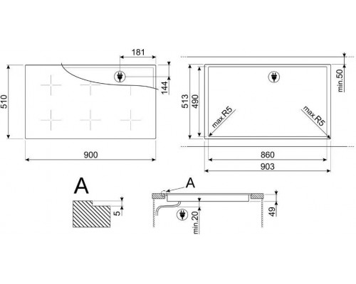 Варочная поверхность SMEG SIM1964DG