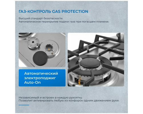 Варочная поверхность ZUGEL ZGH292X стальной