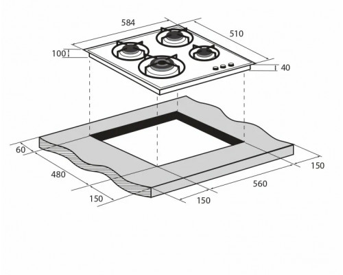 Варочная поверхность ZUGEL ZGH603W белая