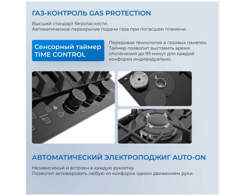 Варочная поверхность Zugel ZGH450X черная