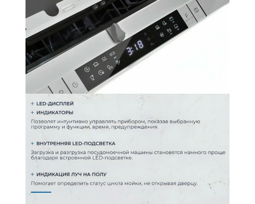 Встраиваемая посудомоечная машина ZUGEL ZDI608