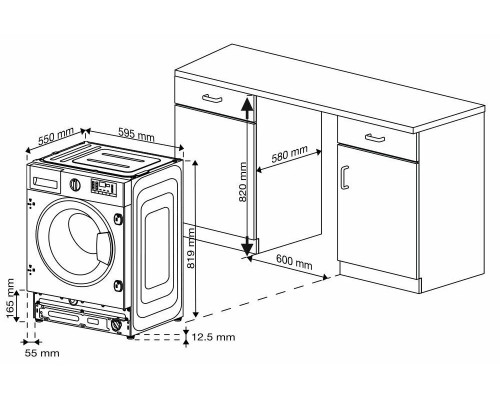 Встраиваемая стиральная машина Hotpoint WBIH 7290 VWB