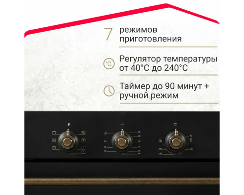 Духовой шкаф Simfer B6EL18017 чёрный