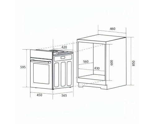 Духовой шкаф ZUGEL ZOE452B черный