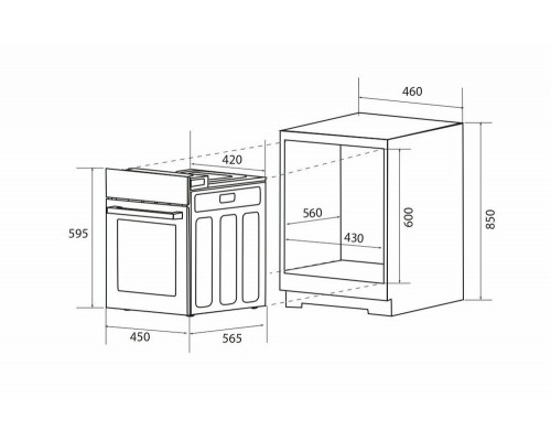 Духовой шкаф ZUGEL ZOE452X стальной