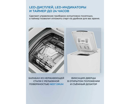 Вертикальная стиральная машина ZUGEL ZWT813I Inverter