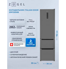 Холодильник ZUGEL ZRFD200B черный