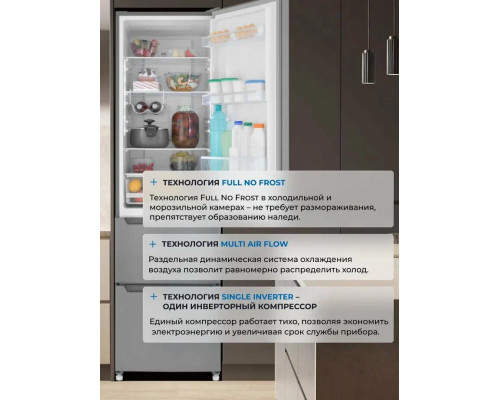 Холодильник ZUGEL ZRFD200B черный