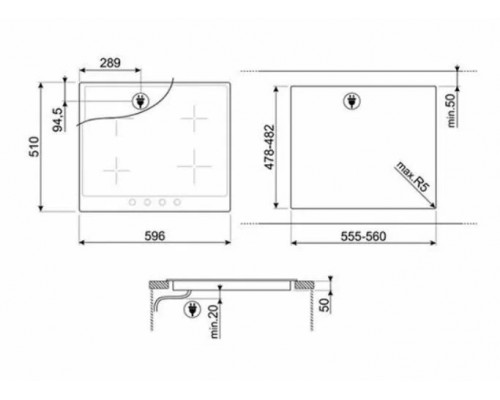 Варочная поверхность Smeg SI764POM