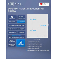 Варочная поверхность ZUGEL ZIH453W белая