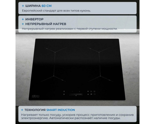 Варочная поверхность ZUGEL ZIH604B черная