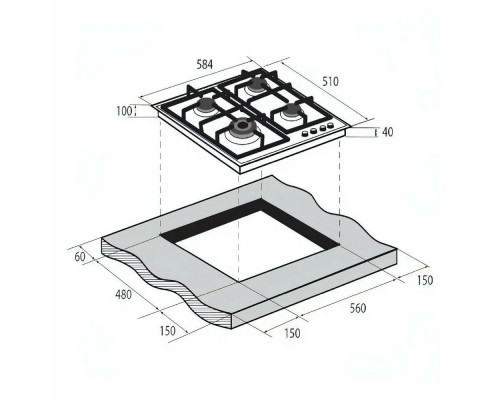 Варочная поверхность ZUGEL ZGH602B черная