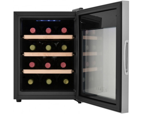 Винный шкаф ZÜGEL ZTWF121B черный