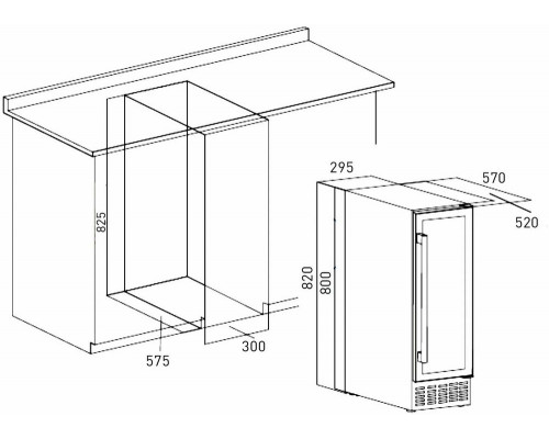 Винный шкаф ZÜGEL ZCWI170DB черный
