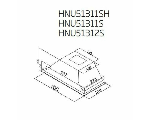 Встраиваемая вытяжка BEKO HNU51311S