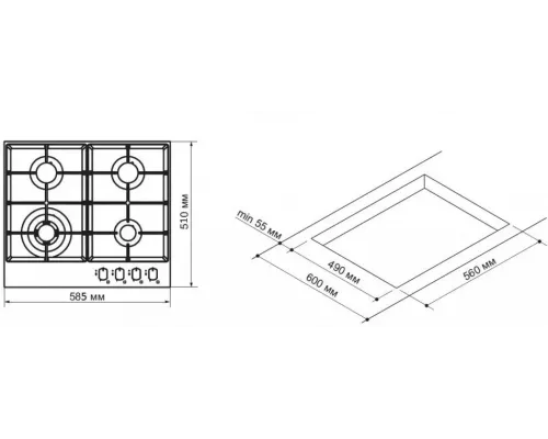 Варочная поверхность Korting HG 665 CTW