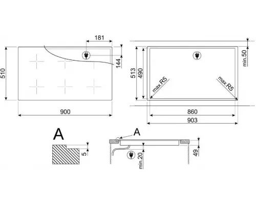 Варочная поверхность SMEG SIM1964DG