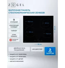 Варочная поверхность ZUGEL ZEH602B черная