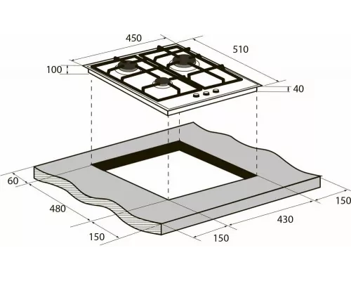 Варочная поверхность ZUGEL ZGH451B черная