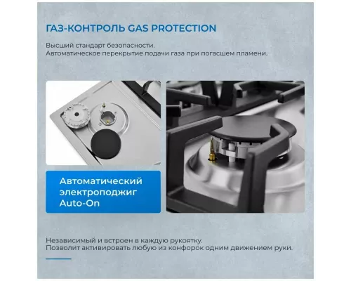 Варочная поверхность ZUGEL ZGH451X стальная