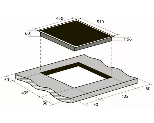 Варочная поверхность ZUGEL ZIH453B черная