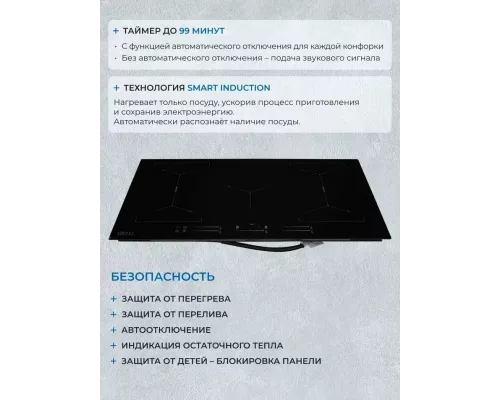 Варочная поверхность ZUGEL ZIH617B черная