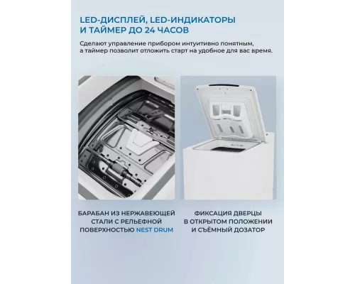 Вертикальная стиральная машина ZUGEL ZWT813I Inverter