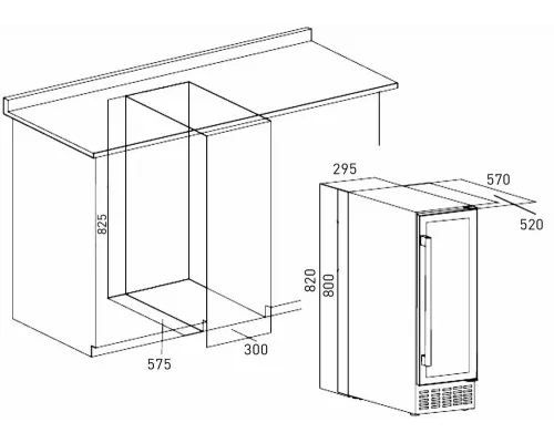 Винный шкаф ZÜGEL ZCWI170DB черный