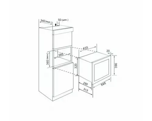 Встраиваемая микроволновая печь ZUGEL ZMO202B черная