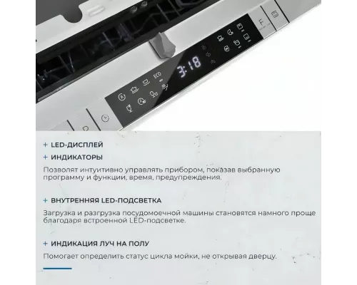 Встраиваемая посудомоечная машина ZUGEL ZDI608