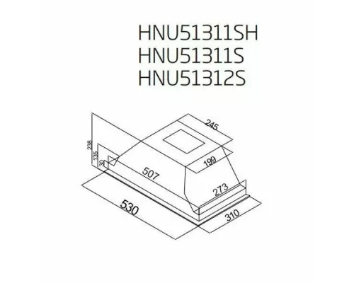 Встраиваемая вытяжка BEKO HNU51311S
