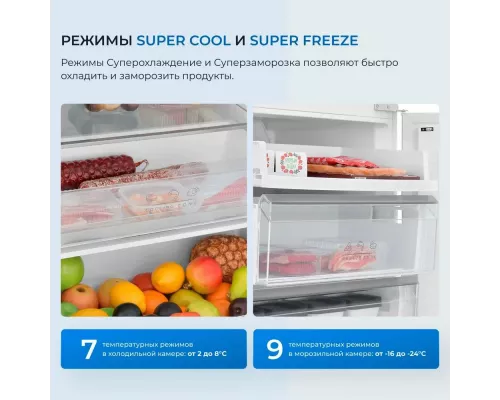 Встраиваемый холодильник ZUGEL ZRI2003FNF белый