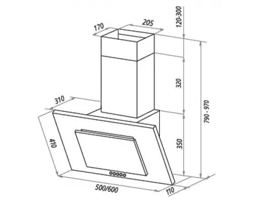 Вытяжка HOMSair BELL 50 черный