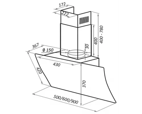 Вытяжка MAUNFELD SKY STAR CHEF 60 БЕЛЫЙ