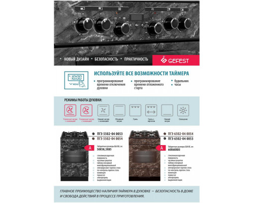 Кухонная плита GEFEST 5502-04 0053