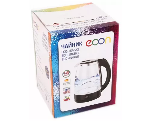 Чайник ECON ECO-1847KE бежевый/стекло