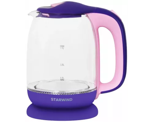 Чайник StarWind SKG1513 фиолетовый/розовый стекло