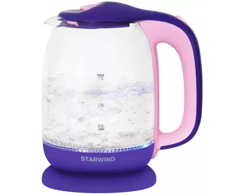 Чайник StarWind SKG1513 фиолетовый/розовый стекло