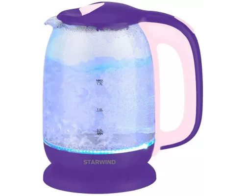 Чайник StarWind SKG1513 фиолетовый/розовый стекло