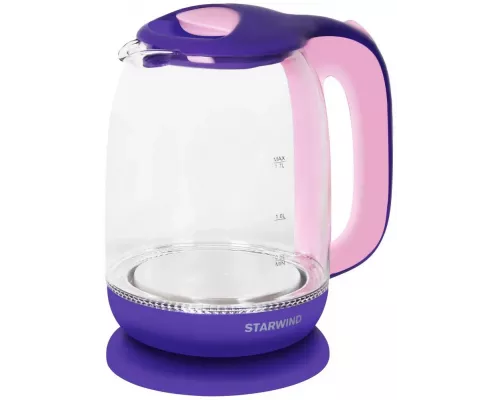 Чайник StarWind SKG1513 фиолетовый/розовый стекло