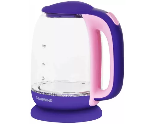 Чайник StarWind SKG1513 фиолетовый/розовый стекло