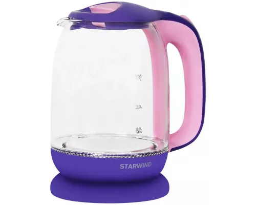 Чайник StarWind SKG1513 фиолетовый/розовый стекло