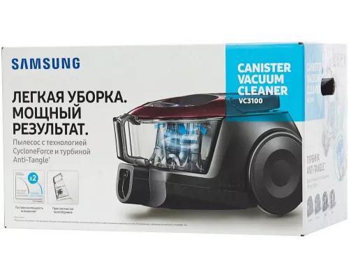 Пылесос Samsung VC18M31A0HP бордовый