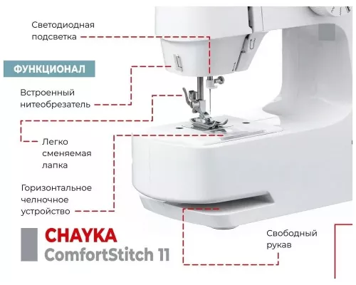 Швейная машина CHAYKA ComfortStitch 11