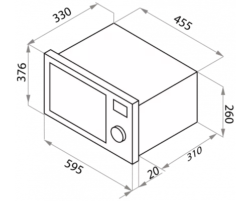 Встраиваемая микроволновая печь MAUNFELD JBMO.20.5ERBG