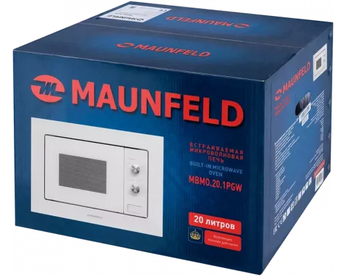Встраиваемая микроволновая печь MAUNFELD MBMO.20.1PGW белый (стекло)