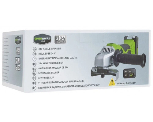 Угловая шлифмашина GreenWorks G24AG